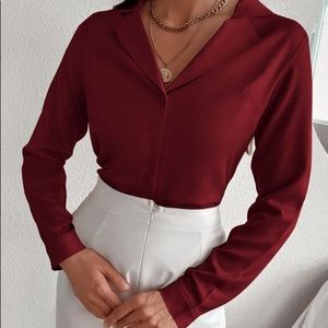 Red blouse (from SHEIN) pre-worn(runs big)